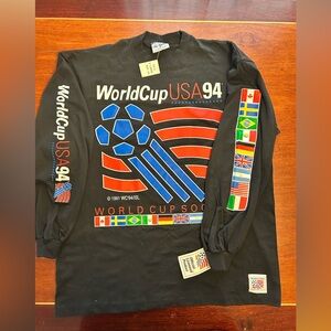 Vintage rare 1994 World Cup long sleeve Tee Shirt NEW with tags USA  the game